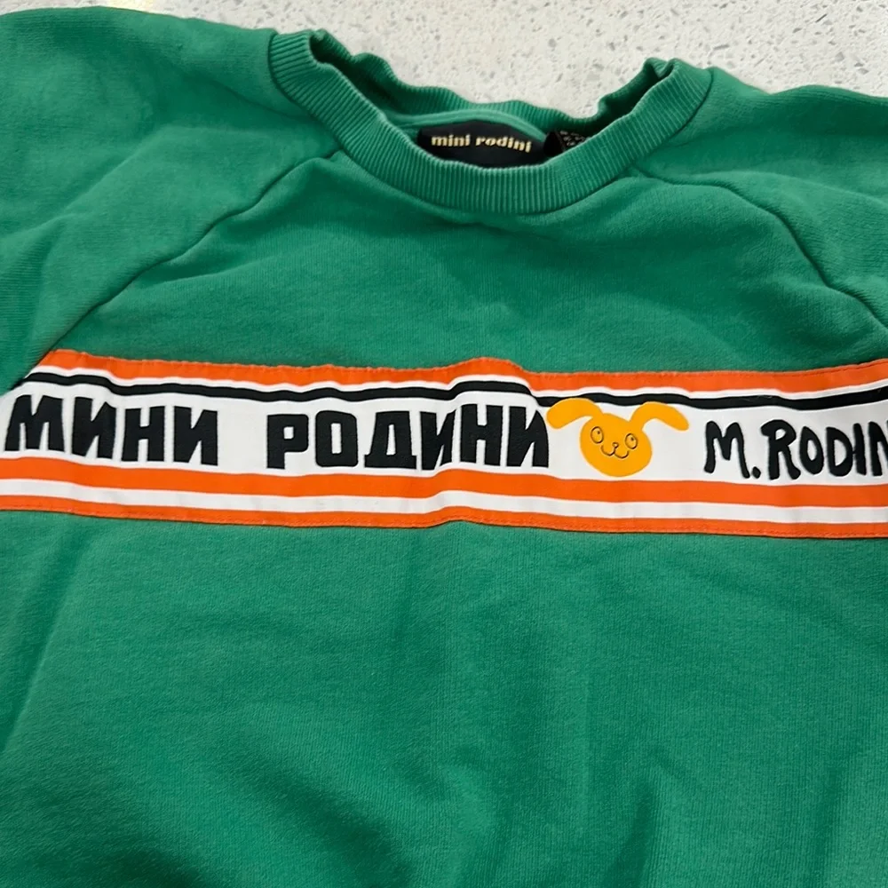 EUC Mini Rodini Green M.Rodini Sweatshirt - Picture 3 of 3
